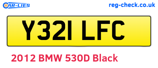 Y321LFC are the vehicle registration plates.