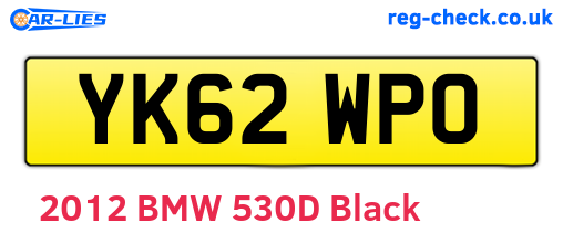 YK62WPO are the vehicle registration plates.