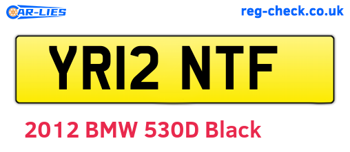 YR12NTF are the vehicle registration plates.