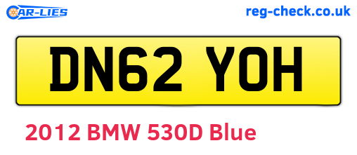 DN62YOH are the vehicle registration plates.