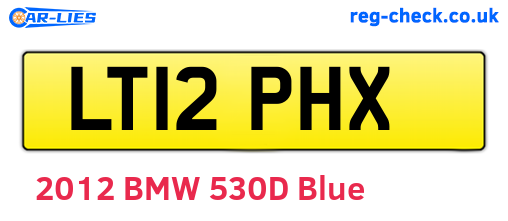 LT12PHX are the vehicle registration plates.
