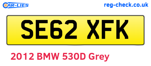 SE62XFK are the vehicle registration plates.