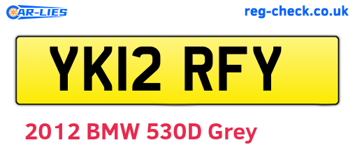 YK12RFY are the vehicle registration plates.