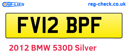 FV12BPF are the vehicle registration plates.