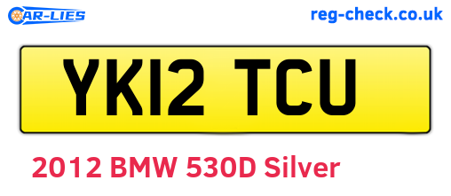 YK12TCU are the vehicle registration plates.