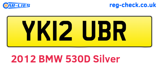 YK12UBR are the vehicle registration plates.