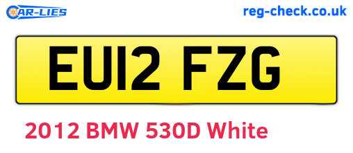 EU12FZG are the vehicle registration plates.