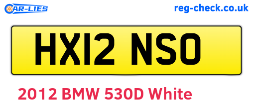 HX12NSO are the vehicle registration plates.