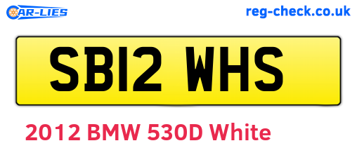 SB12WHS are the vehicle registration plates.