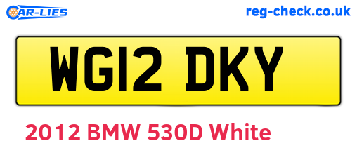 WG12DKY are the vehicle registration plates.
