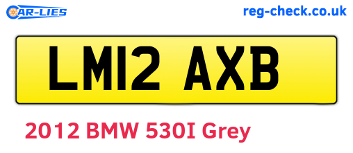 LM12AXB are the vehicle registration plates.
