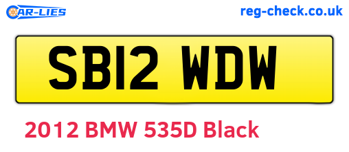 SB12WDW are the vehicle registration plates.