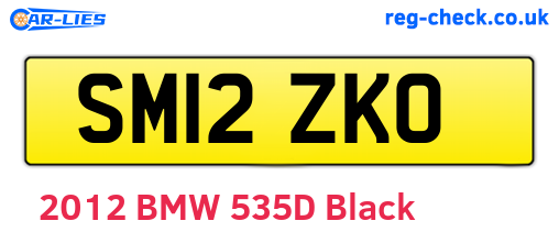 SM12ZKO are the vehicle registration plates.