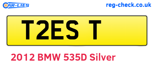 T2EST are the vehicle registration plates.