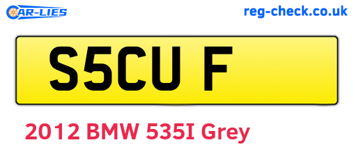 S5CUF are the vehicle registration plates.