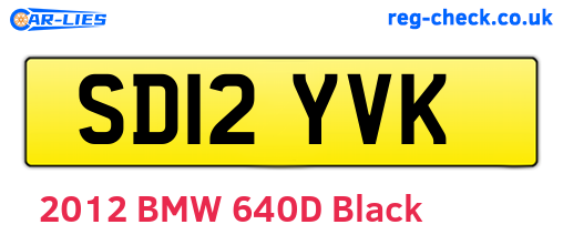 SD12YVK are the vehicle registration plates.