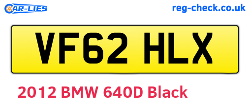 VF62HLX are the vehicle registration plates.