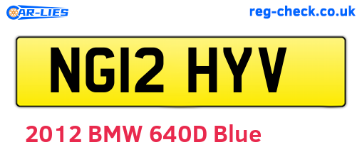 NG12HYV are the vehicle registration plates.