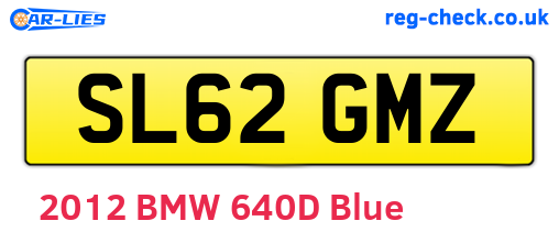 SL62GMZ are the vehicle registration plates.