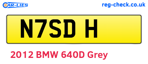 N7SDH are the vehicle registration plates.