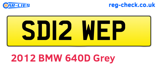 SD12WEP are the vehicle registration plates.