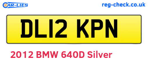 DL12KPN are the vehicle registration plates.