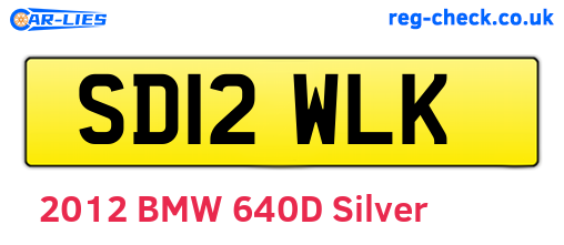 SD12WLK are the vehicle registration plates.