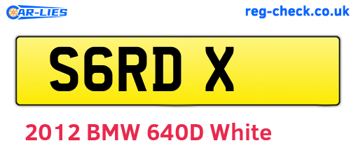 S6RDX are the vehicle registration plates.