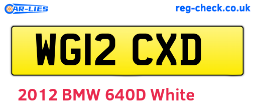WG12CXD are the vehicle registration plates.