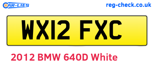 WX12FXC are the vehicle registration plates.