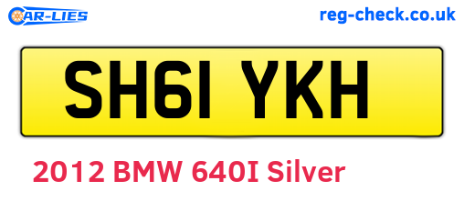 SH61YKH are the vehicle registration plates.