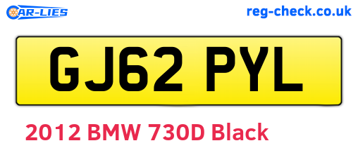 GJ62PYL are the vehicle registration plates.