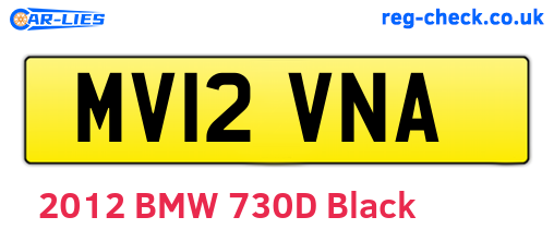 MV12VNA are the vehicle registration plates.