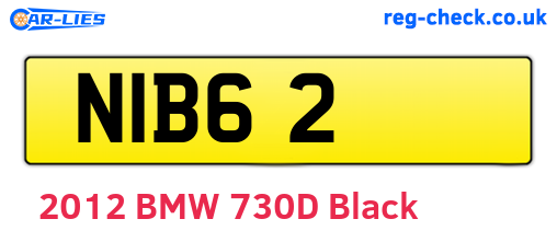 NIB62 are the vehicle registration plates.