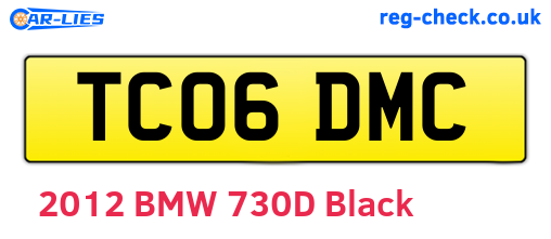 TC06DMC are the vehicle registration plates.