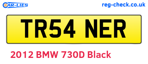 TR54NER are the vehicle registration plates.