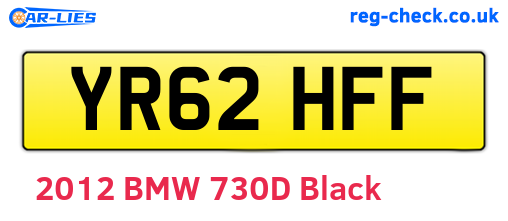 YR62HFF are the vehicle registration plates.