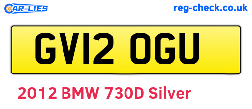 GV12OGU are the vehicle registration plates.