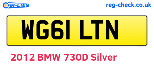 WG61LTN are the vehicle registration plates.