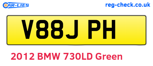 V88JPH are the vehicle registration plates.