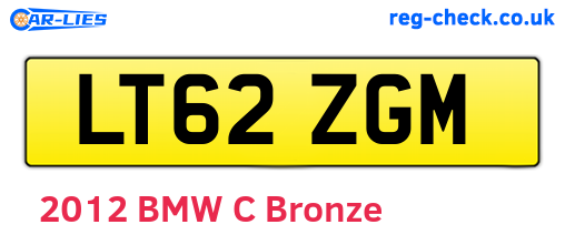LT62ZGM are the vehicle registration plates.