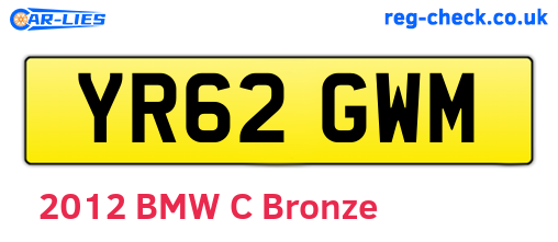 YR62GWM are the vehicle registration plates.