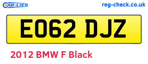 EO62DJZ are the vehicle registration plates.
