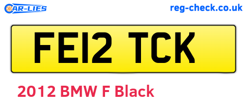 FE12TCK are the vehicle registration plates.