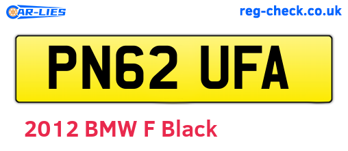 PN62UFA are the vehicle registration plates.