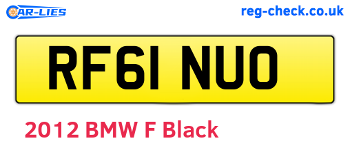 RF61NUO are the vehicle registration plates.