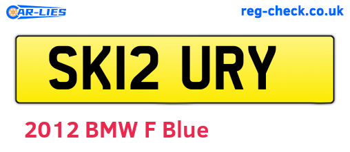 SK12URY are the vehicle registration plates.