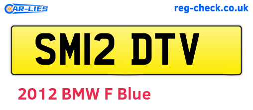 SM12DTV are the vehicle registration plates.