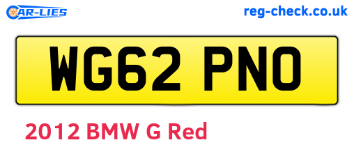 WG62PNO are the vehicle registration plates.