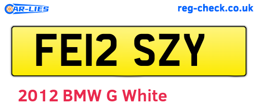 FE12SZY are the vehicle registration plates.